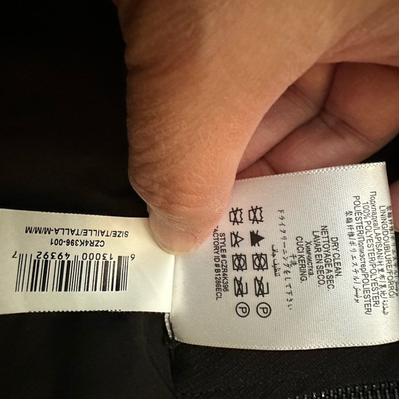 ❄️ BCBG Faux Fur Lined Jacket polyester, wool and cotton Black Med - Picture 12 of 15